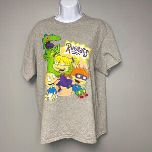 Vintage Nickelodeon Rugrats Unisex Grey Graphic T-Shirt Size L